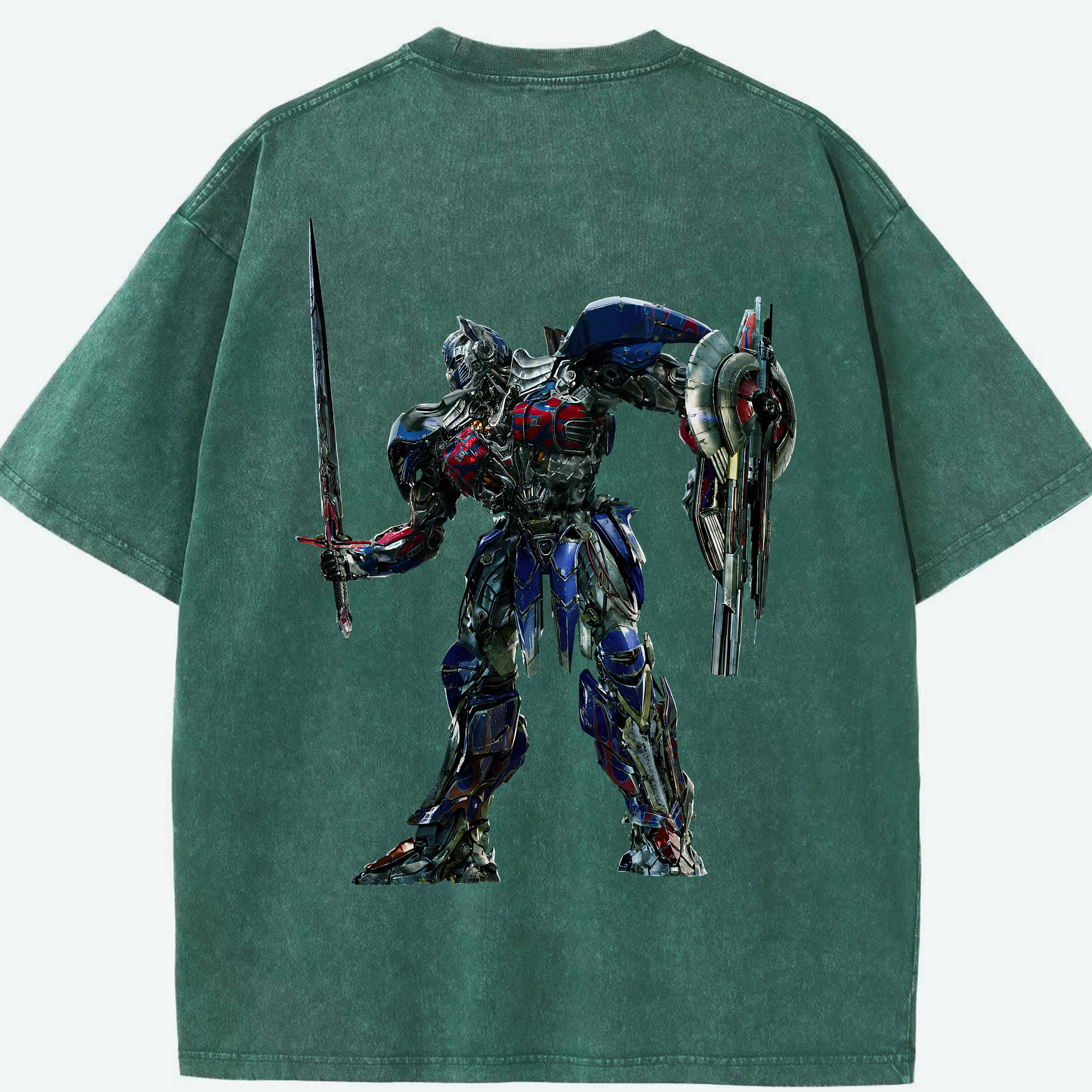 （画像用） Transformers トランスフォーマー 綿100% ヴィンテージ風 半袖Tシャツ（背面プリント）